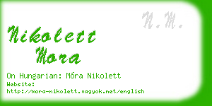 nikolett mora business card